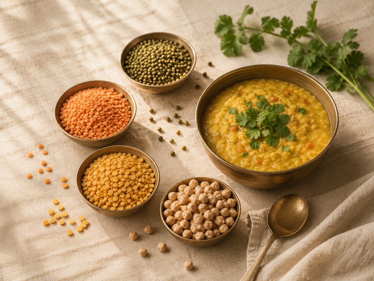 Mung beans and legumes with kicharee